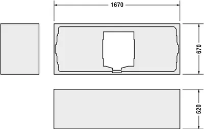 Produktbild von Duravit Duravit Wannenträger D-CODE f 700097 1700x700mm