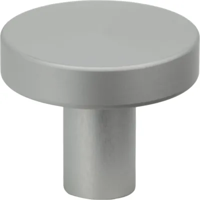 Produktbild von Elegante Runde Möbelknöpfe aus mattem Aluminium in Silber – Perfekte Griff für Schränke und Schubladen, 3 cm Durchmesser, ideal für jeden Einrichtungsstil.