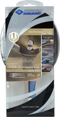 Produktbild von Donic-Schildkröt Tischtennisschläger Ovtcharov 3000, Premium Schläger Kohlenstoffstahln, AVS, PLS & Ergo-Griff, 2,3 mm Schwamm, Liga - ITTF Belag, im Blister