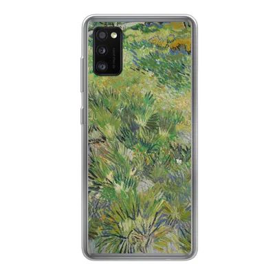Produktbild von MuchoWow® Handyhülle Schutzhülle Hülle für Samsung Galaxy A41 Grasige Wiese mit Blumen und Schmetterlingen - Vincent van Gogh Silikon Softcase Handy Hülle - Mobiltelefon