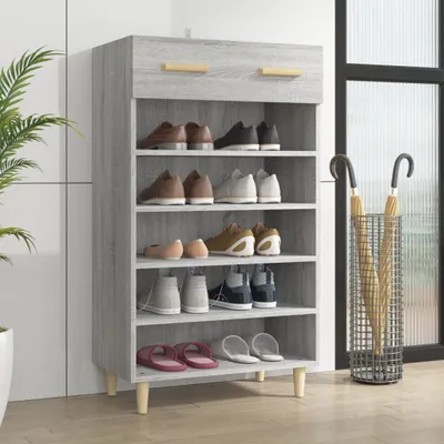 Produktbild von CLORIS - Schuhschrank Grau Sonoma 60x35x105 cm Holzwerkstoff, 24,1 kg