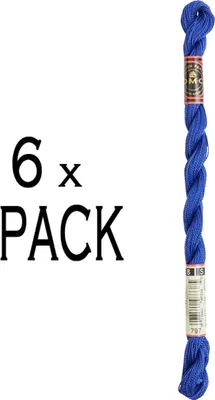 Zdjęcie produktu dla 6x DMC bead yarn rozmiar 8, 25 m, 115AR/8-797, PU