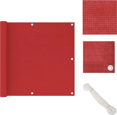 Produktbild von vidaXL Balkon-Sichtschutz Rot 90x500 cm HDPE -  Sonnenschirme & Sonnenschutze