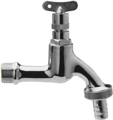 Produktbild von ASW Auslaufventil 422607 1/2", Messing glanz verchromt, Steckschlüssel, Schlauchverschraubung