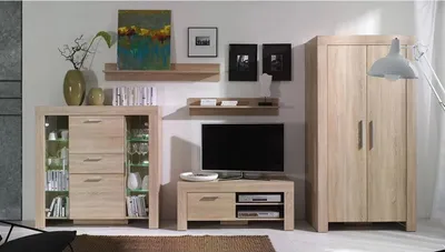Obrázek produktu pro Stěna do obývacího pokoje TAKA - dub sonoma + LED osvětlení