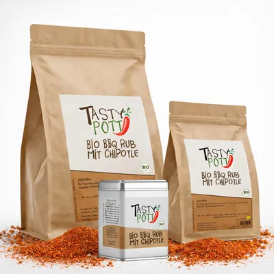Produktbild von Tasty Pott  BBQ Rub mit Chipotle - im Beutel - 250g