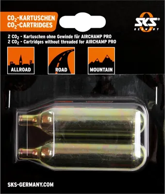 Produktbild von SKS CO2-Patronen ohne Gewinde für AIRCHAMP PRO 2*16g Pumpe