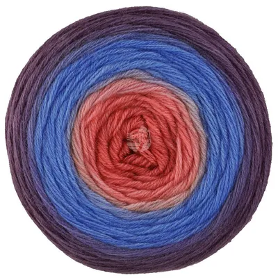 Produktbild von Lana Grossa - Merino Lace Aquarell 0017 dunkelgrauviolett azurblau lachsrot