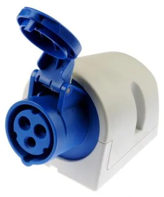 Imagen del producto de Enchufe de pared eléctrico PC CEE, 16A, 3 polos, 6 horas, IP44, 1 unidad.