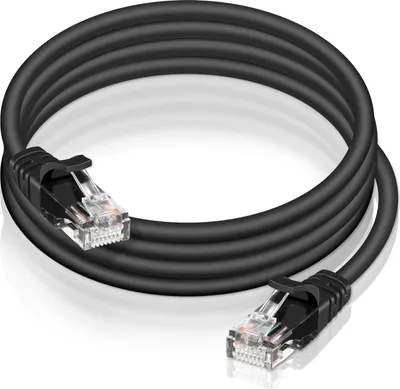 Obrázek produktu pro VERCO 0,25 m síťový kabel CAT 6 patch kabel kulatý kabel RJ45 PC LAN kabel Ethernet kulatý černý