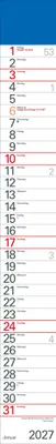 Produktbild von Kalender 2027 11,4 x 89 cm schmaler Wandkalender Streifenplaner Abreißkalender Datumsschieber