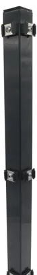 Produktbild von 180cm Stahl Eckpfosten 60 x 60 mm Anthrazit für Zaunhöhe 123cm inkl. Halter