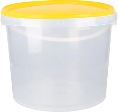 Produktbild von Kunststoffeimer 5l Rund | Lebensmittelecht, luftdicht | Transparent-Gelb