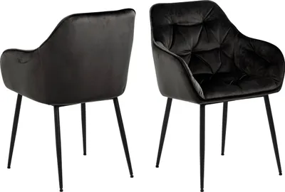 Image de Bruks Chaise de salle à manger avec accoudoirs, marron.