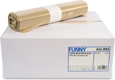 Produktbild von Funny Müllsäcke Recycling, transparent 120 Liter, 10 Rollen, "stark",AG-892