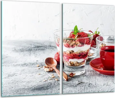 Produktbild von Herdabdeckplatten 2 teilig 30x52 Glaskeramikfeld Abdeckung Glas Nachtisch