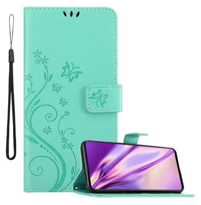 Immagine prodotto di Cadorabo cover per Samsung Galaxy A71 4G cover protettiva in turchese cover protettiva cover per telefono cellulare cover fiori custodia fiore