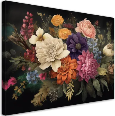 Immagine prodotto di Quadro su tela Bouquet di fiori Natura 90x60 Feeby Quadro colorato per la parete pronto per essere appeso