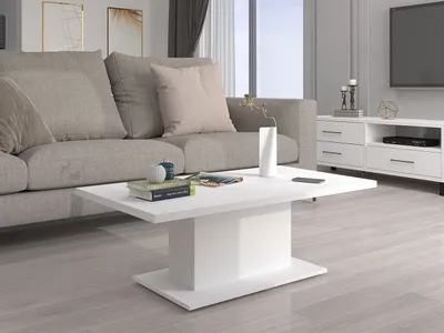 Produktbild von MIRJAN24 Couchtisch Wakana, Stilvoll Kollektion, Wohnzimmer Kaffeetisch, Sofatisch (Farbe: Weiß)