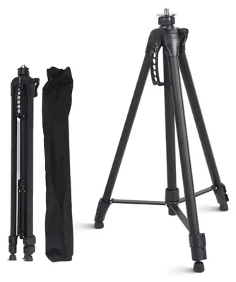 Laserstativ Aluminium 58–160 cm, mit Wasserwaage, Tragetasche