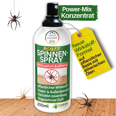 Produktbild von Spinnen Abwehrspray Power-Konzentrat 200 ml – Spinnenspray, Wirksame Spinnenabwehr für Innen- & Außenbereich, Anti Spinnenspray, Anti Spinnen