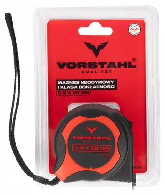 Produktbild von Vorstahl Rollbandmaß 5m mit Magnethaken und doppelseitiger Skala