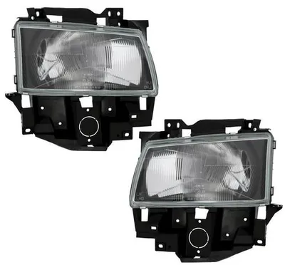 Für VW T4 1996-2003 langer Vorderwagen Scheinwerfer Schwarz LINKS + RECHTS in der Farbe Schwarz von AD TUNING GmbH & Co. KG