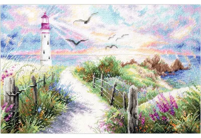 Produktbild von Magic Needle Kreuzstich Stickpackung "Das Licht der Heimat", Zählmuster, 32x20cm
