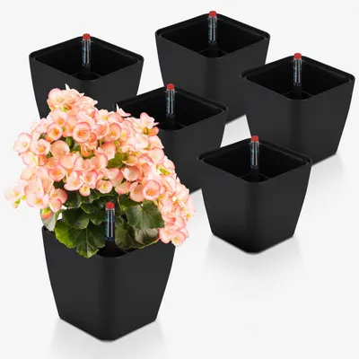 Produktbild von Selbstbewässernder Blumentopf mit Wasserstandsanzeiger