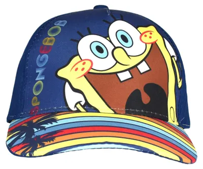 Produktbild von Spongebob Schwammkopf Kappe für Jungen - Palme Kinder Cap Basecap Baseballkappe verstellbar Blau