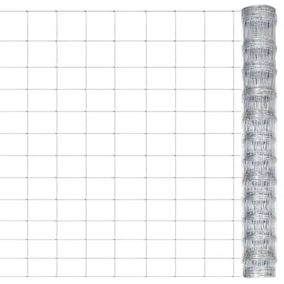 Image de Vidaxl Gartenzaun 50x1.25 m galvanisé Stahl Silberfarbe