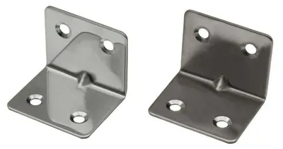 Produktbild von 10x Edelstahl Winkelverbinder 32x32x38mm Lochwinkel Verbinder Holzverbinder 5-05 Gebürstet