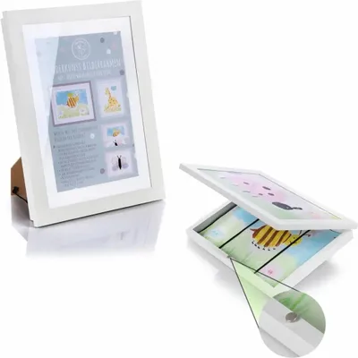 Image de Cadre photo avec fonction de rangement, blanc