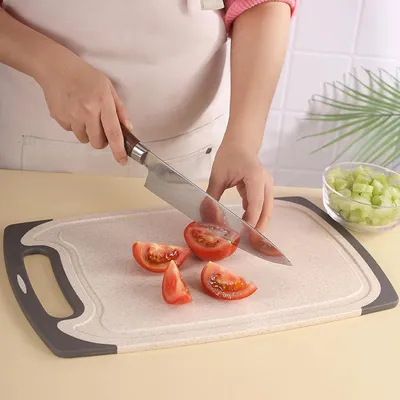 Produktbild von Kunststoff Schneidebrett Set, 2-teilig, 37 x 25 cm, BPA-frei, spülmaschinenfest, für die Küche