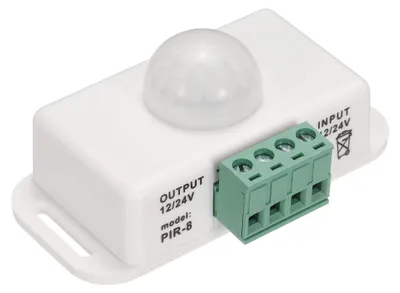 Produktbild von PIR-Bewegungsmelder 12V/24V, Infrarot-LED, Dimmerschalter, Bewegungsmelderfunktion