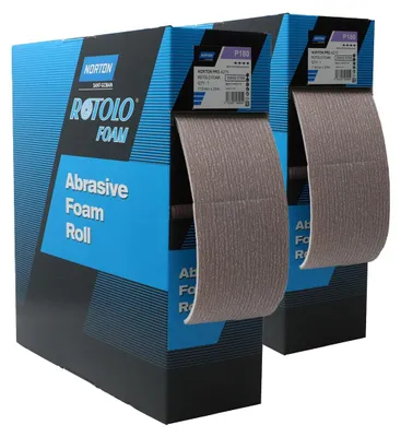 Zdjęcie produktu dla Papier ścierny na gąbce Norton Rotolo A275 P180