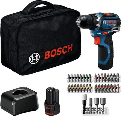 Produktbild von Akku-Bohrschrauber GSR 12V-32, 2x GBA 12V 2.0Ah, 36-tlg. Zubehör, Werkzeugtasche