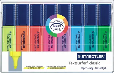 Produktbild von Staedtler Textsurfer classic 364, 8 Stück(e), Blau, Grün, Orange, Pink, Rot, Türkis, Violett, Gelb, Meißel, 1 mm, 5 mm, Deutschland