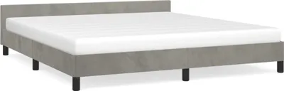 Image de vidaXL Cadre de lit sans matelas gris clair 180x200 cm velours