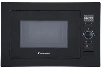 Produktbild von Continental Edison CEMO25GEB2 Einbau-Mikrowelle mit Grill, 25 l, 900 W Mikrowelle/1000 W Grill, schwarz, LED-Display, Timer & Kindersicherung