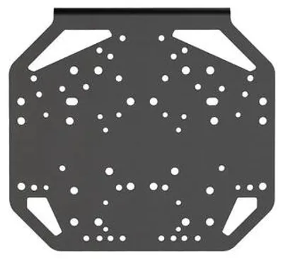 Immagine prodotto di Piastra di montaggio universale Moza Racing, piastra freno a mano, nero, acciaio, 200 mm, 220 mm, 55 mm