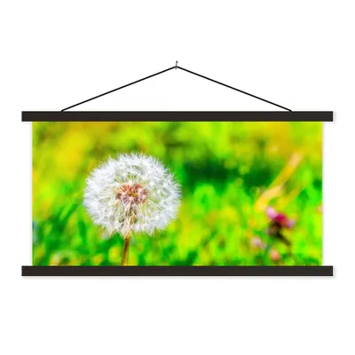 Produktbild von MuchoWow® Textilposter Löwenzahn - Gras - Blume 120x60 cm mit schwarzem Rahmen - Dekoration Schlafzimmer