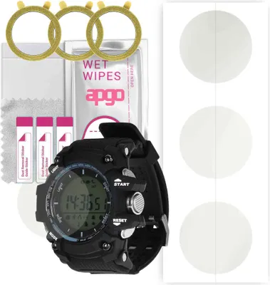 Produktbild von apgo 3 Stück Schutzfolie, Matt, kompatibel mit Garett Strong Smartwatch, Hydrogel Displayschutzfolie mit Positionierhilfe, Displayfolie, robust und kratzfest