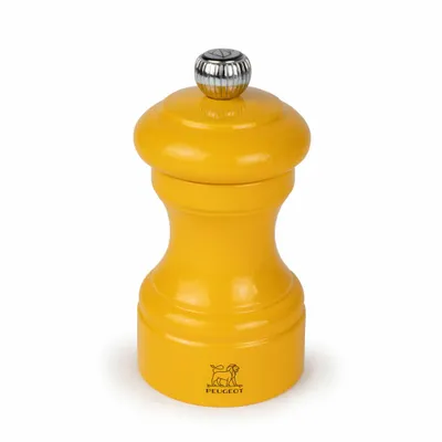 Obrázek produktu pro Mlýnek na pepř Peugeot Bistro 10 cm šafránově žluté lakované dřevo