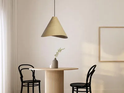 Imagen del producto de Lámpara colgante de madera maciza. E27 / 450 - WRE012
