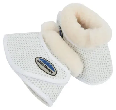 Image de Protège-boucliers Weatherbeeta en laine pure, couleur : blanc, taille : cheval de trait