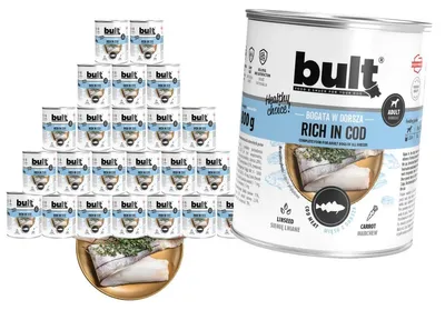 Obrázek produktu pro Bult | Vlhké krmivo pro psy – treska – 24 × 800 g – 75 % masa – přírodní receptura – hydratace