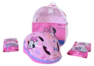 Produktbild von Fahrradhelm Fahrrad Helm Knieschoner Ellenbogenschoner Minnie Mouse Se