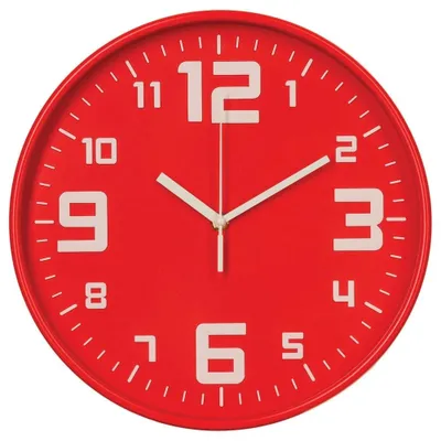 Image de Horloge murale, ronde, noire, diamètre 30 cm