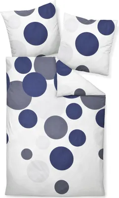Zdjęcie produktu dla Janine mako-satynowa pościel 240 x 220 cm + 2 x 80 x 80 momentów denim blue